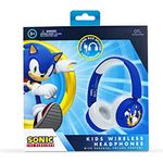 OTL Technologies Sonic – The Hedgehog Kinder-Kopfhörer, kabellos, V5.3 Bluetooth, blau, 24 Stunden Spielzeit
