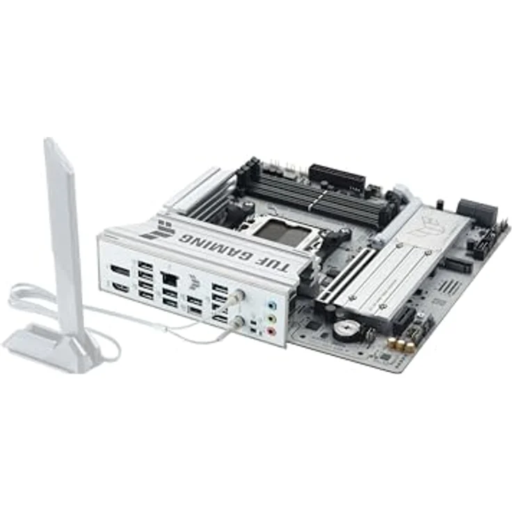 Asus TUF B850M-Plus Gaming WiFi7 W (AM5) (D), Micro-ATX Mainboard mit DDR5, 256 GB RAM Support, 2.5 GbE, Weiß – Bild 6