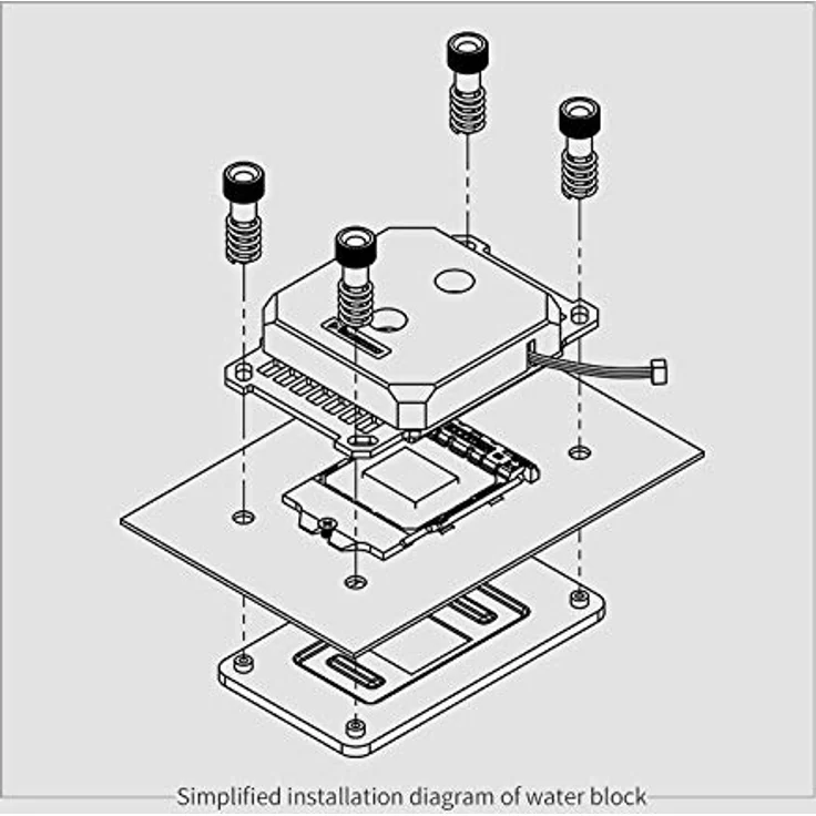 Barrow AMD AM4 Platform Special jetting Type Micro Waterway CPU Water Block - White, Wasserkühlungsblock mit hochwertigem Material & langer Haltbarkeit – Bild 3