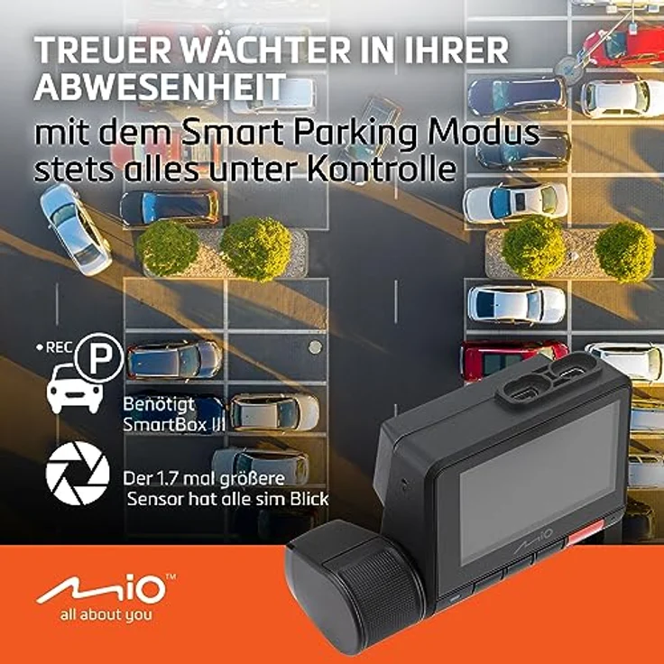 Mio™ MiVue 955W Dashcam Auto Kamera mit 4K Ultra HD-Auflösung & 2.5K HDR für extra scharfe Bilder Tag & Nacht I Echtzeit-Backup der Dash Cam Dank WLAN & OTA I Dashcam 4K mit Speedcam & Parkmodus – Bild 5