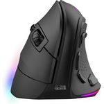 Mars Gaming MM-SK, Kabellose Vertikale Gaming-Maus mit 8400DPI Optischem Sensor, RGB Chroma-Beleuchtung, 9 Programmierbare Tasten, Tri-Mode, Schwarz
