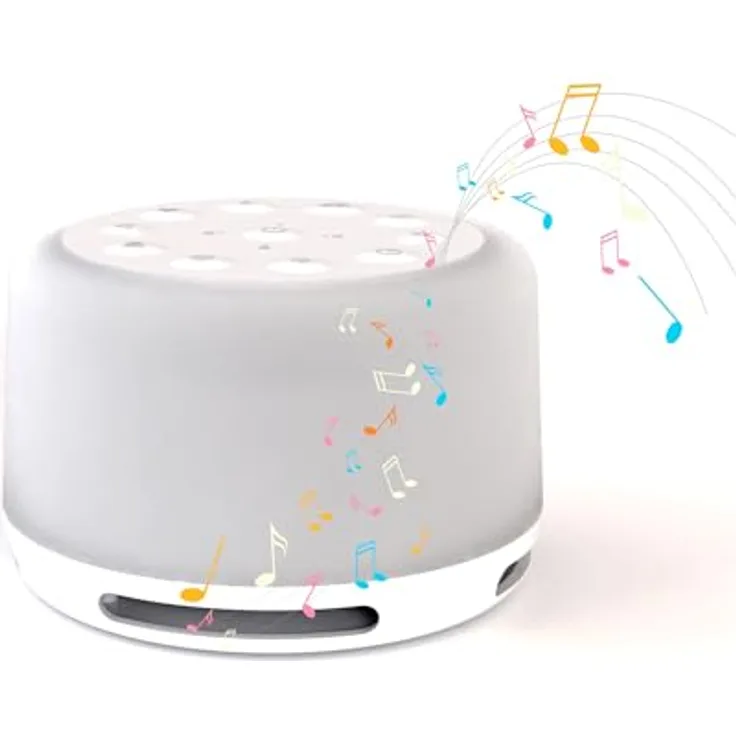 HoMedics SoundSleep Aura SS-2700WH, Soundmaschine mit 14 Naturklängen, 7 Meditationsklängen, Bluetooth 5.3 und warmweißem Nachtlicht