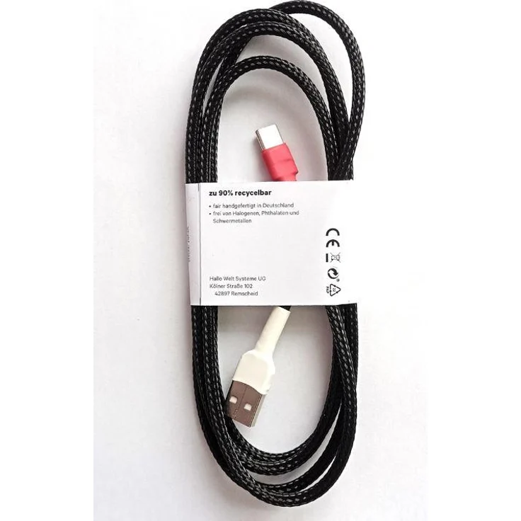 Volla Kabel USB-A und USB-C, Hochgeschwindigkeits-Datenübertragung, schwarz