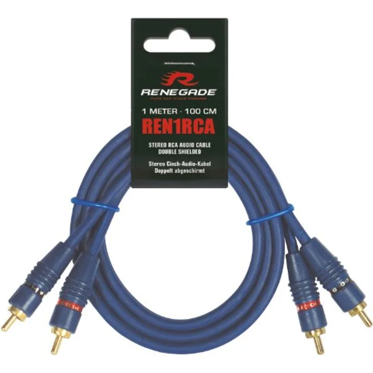 RENEGADE 02020REN1RCA Ren1RCA Cinchkabel 1.00m [2X Cinch-Stecker-2x Cinch-Stecker]