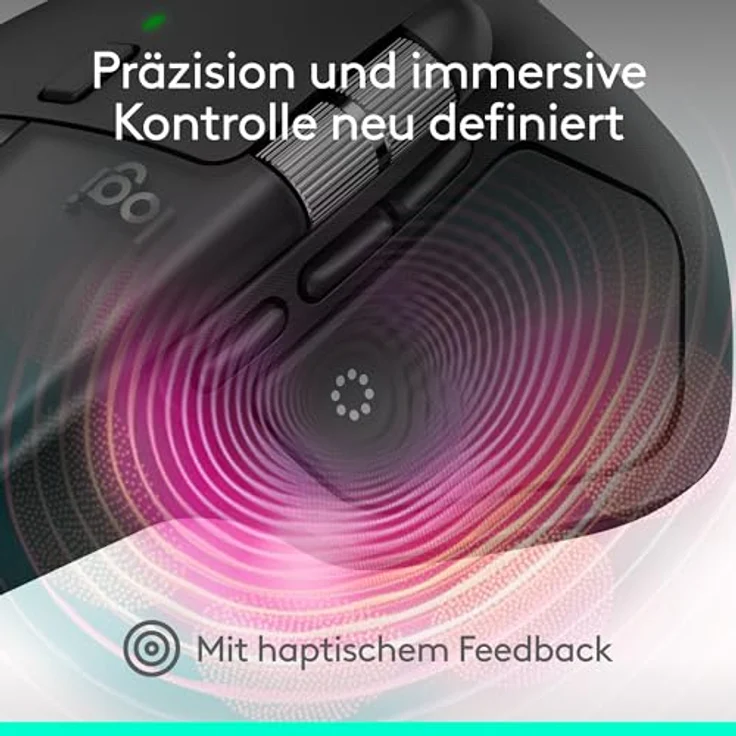 Logitech MX Master 4 for Mac, ergonomische Bluetooth-Maus mit haptischem Feedback, MagSpeed-Scrolling, USB-C-Aufladung, Space-Schwarz – Bild 2