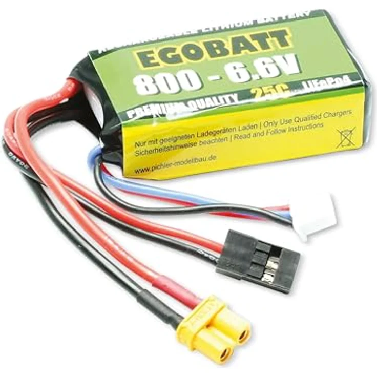 Pichler LiFe Akku EGOBATT 800, 6.6V (25C) für R/C Modellsport, kompakt und hochbelastbar – Bild 2