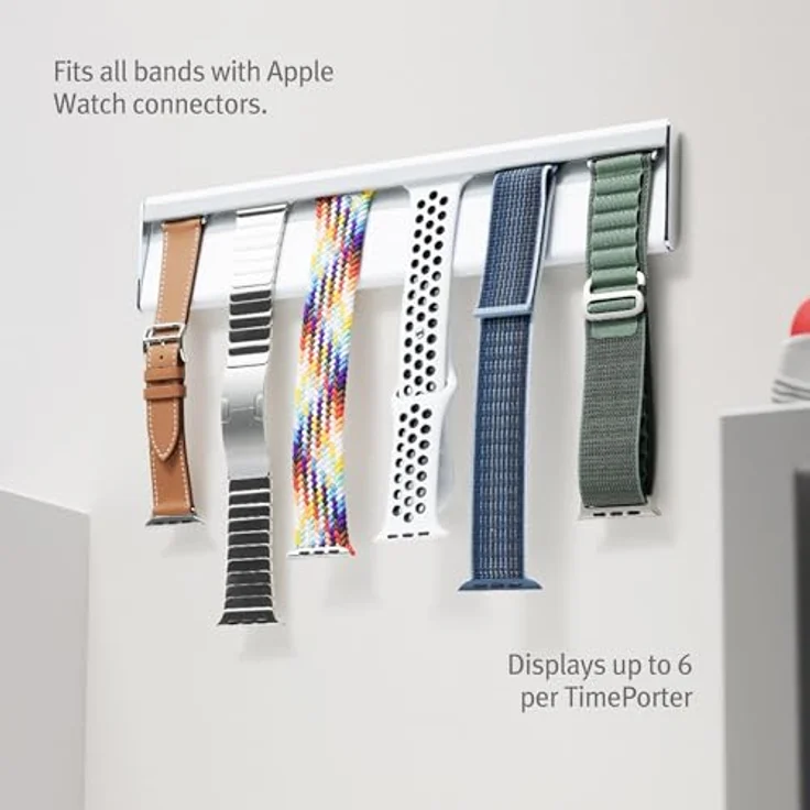 Twelve South TimePorter Wandhalterung für Apple Watch-Bänder, Uhrenarmbandhalter funktioniert mit Allen Apple Watch-Bändern, verbinden Sie mehrere für größere Sammlungsdisplays – Bild 2