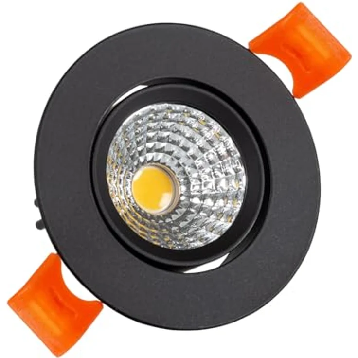 LEDKIA LIGHTING LED Downlight Einbaustrahler 5W Rund COB CRI90 Schwarz Neutralweiß 4000K – Bild 1