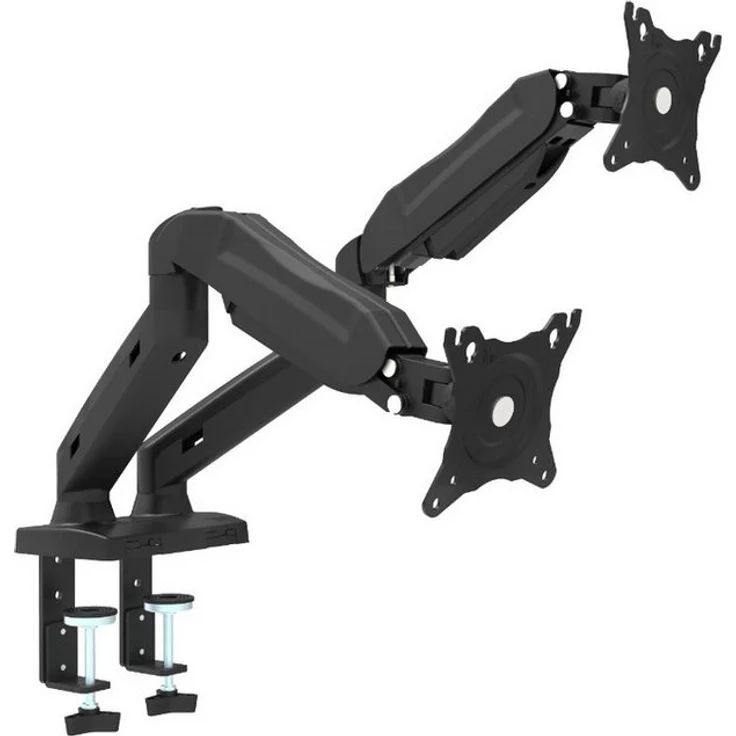 Omega Monitor-Halterung OUPC24D, Dual Full Motion Monitorarm für 2 Monitore bis 27 Zoll mit integriertem Kabelmanagement