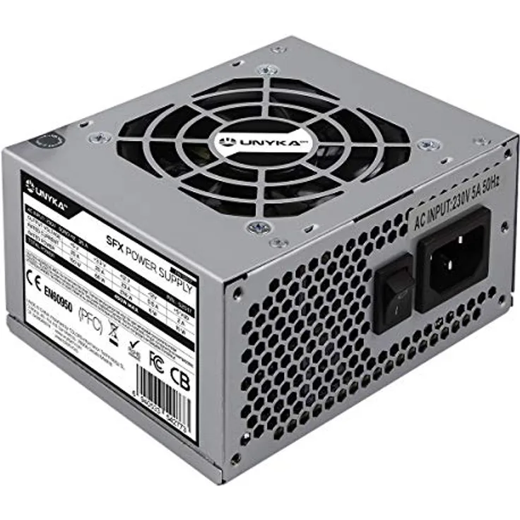 Unykach SFX 450W Micro ATX Netzteil, ultra leise mit 80mm Lüfter und 78% Effizienz
