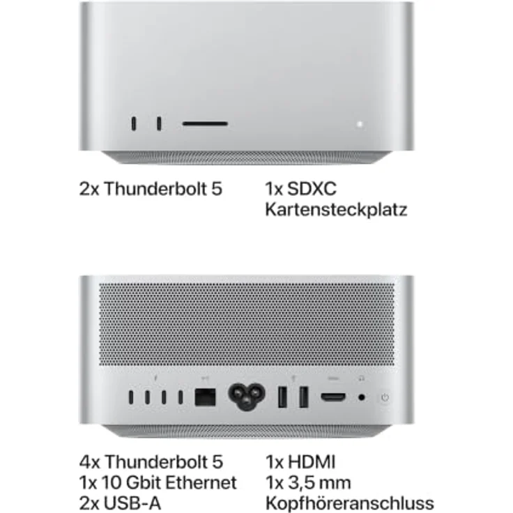 Apple Mac Studio (2026) M5 Ultra, 96 GB RAM, 1 TB SSD, macOS Desktop-PC – Bild 4