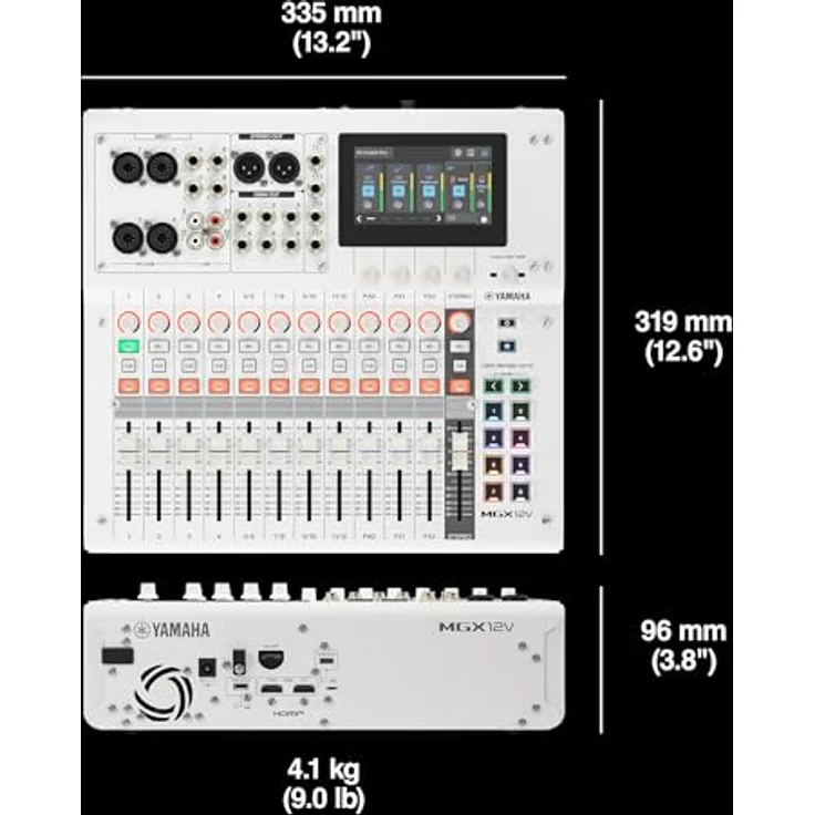 Yamaha MGX12V WH, 12-Kanal Digitalmischpult mit HDMI-zu-USB Eingang, Bluetooth 5.0 und integriertem DSP, weiß – Bild 11