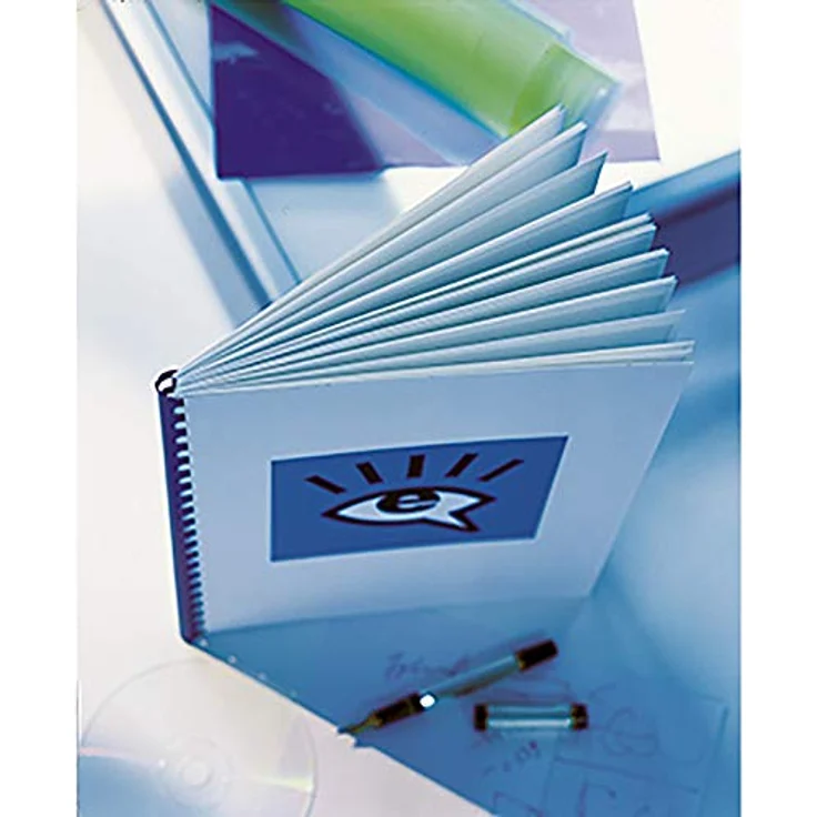 GBC 4028600 Binderücken Plastik, A4, 21 Ringe, 16 mm, 145 Blatt, 100 Stück, schwarz - Flexibel, robust, und vielseitig für effizientes Selbstbinden – Bild 3