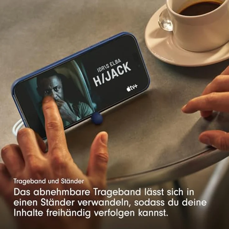 Beats iPhone 17 Pro Max Kickstand Case mit MagSafe, Kamerasteuerung, integrierter Ständer und Trageschlaufe – Felsblau – Bild 4
