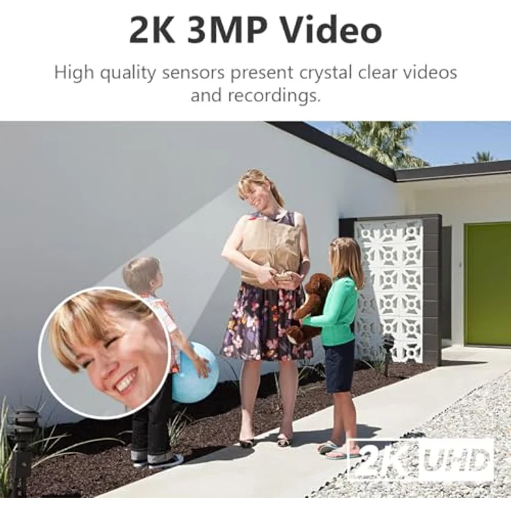 Imou Video-Türklingel 2S Kit - 2K QHD Bild | 5000mAh Akku | 166° Weitwinkel | 30° horizontal drehbar | IR Nachtsicht | Inklusive Klingel – Bild 5