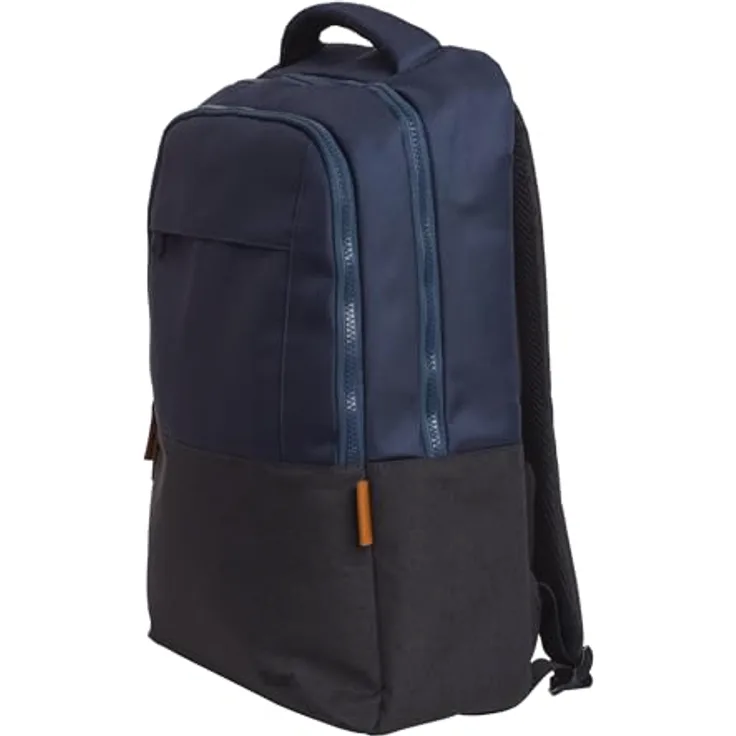 Trust Lisboa Laptop Rucksack Herren 16 Zoll, Reiserucksack 23 Liter mit Trolley-Gurt, Backpack aus Recycelten PET-Flaschen, Handgepäck Rücksack Damen Schule Arbeit Reisen Business - Blau