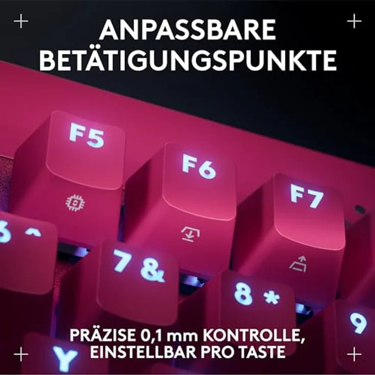 Logitech G PRO X TKL Rapid Tenkeyless Gaming Tastatur, magnetische Analogschalter, Rapid Trigger-Modus, anpassbare RGB-Beleuchtung, DEU QWERTZ - Magenta – Bild 4