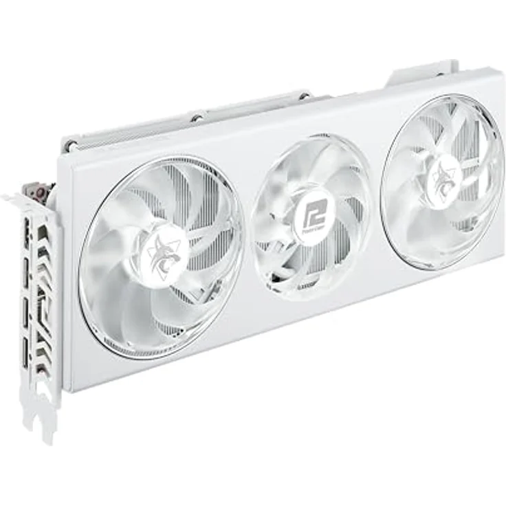 PowerColor Hellhound Spectral White AMD Radeon RX 7800 XT 16GB GDDR6 Grafikkarte – Bild 3
