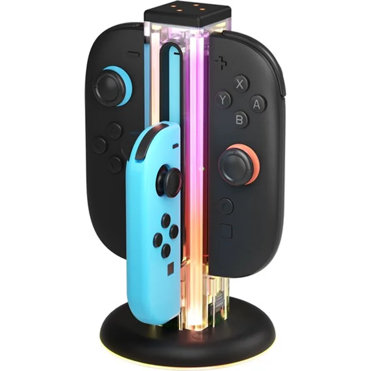 NYXI Zeus, Nintendo Switch 1 & 2 Charging Station, Ladestation für bis zu 4 Controller, Type-C-Verbindung