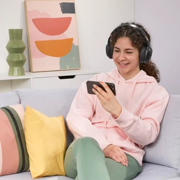 Hama Bluetooth-Kopfhörer Spirit Calypso II, Over-Ear, Bass Boost, faltbar, SW (NC, Kabellos), Rot, Schwarz – Bild 8