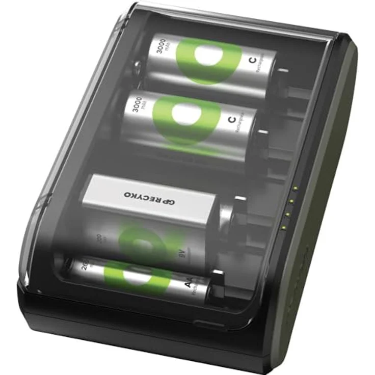 GP RECYKO Universal USB Ladegerät Modell GP B631 (Für alle Handelsüblichen AA, AAA, C, D, 9V Akkus) – Bild 1