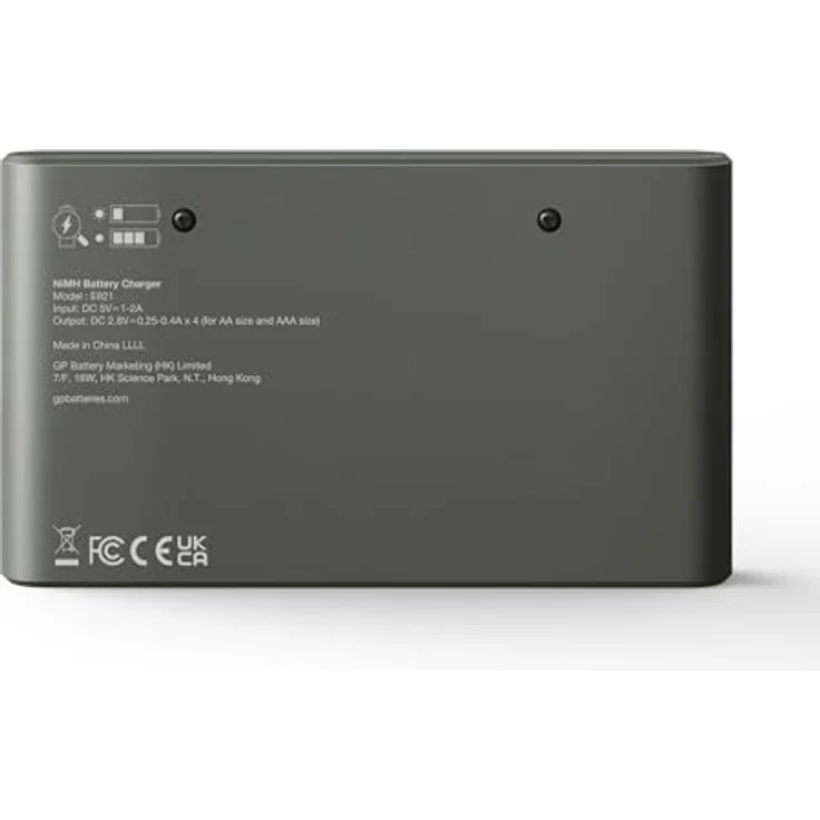 GP RECYKO USB Ladegerät E821, inkl. 4x AA 2100 mAh & 4x AAA 850 mAh Akkus, 8 Steckplätze, Akkustatusüberprüfung, kompakt und tragbar – Bild 2