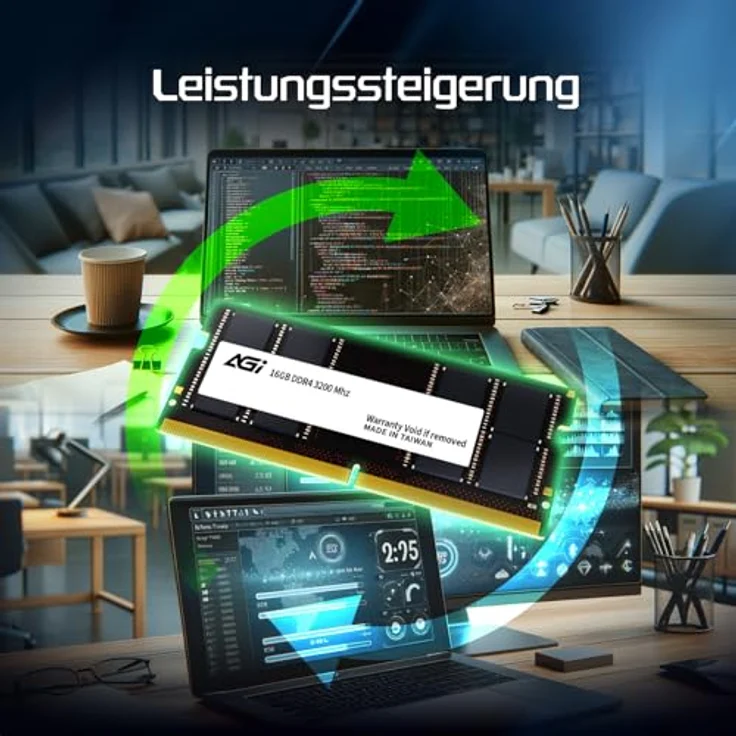 AGI SD138 16GB DDR4 RAM 3200 MHz CL22, 260 Pin Non-ECC SO-DIMM, kompatibel mit Laptops/Notebooks, energieeffizient und leistungsstark – Bild 5