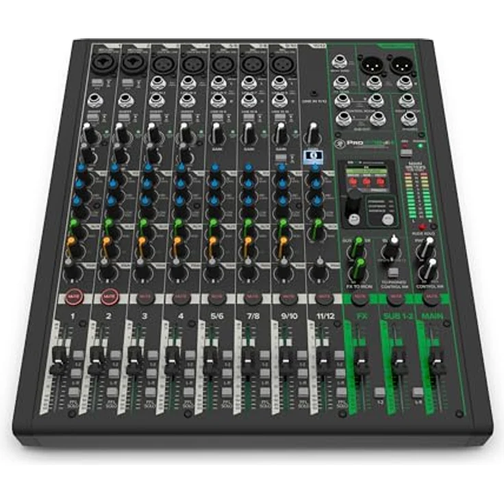Mackie ProFX12v3+ 12-Kanal Analogmischpult mit verbesserten Effekten, USB-Aufnahmemodi und Bluetooth, Schwarz – Bild 1