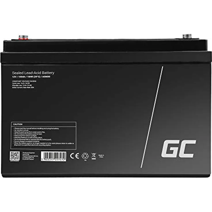 Green Cell UPS-Batterie, Sealed Lead Acid (SLA), 100 Ah, schwarz – Bild 1