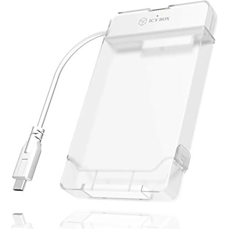 Icy Box IB-AC703-C USB 3.0 (Type-C) zu SATA Adapter für 2,5'' (6,35 cm) HDD-SSD mit Schutzbox für Adapter & Laufwerk, SATA III, UASP – Bild 3