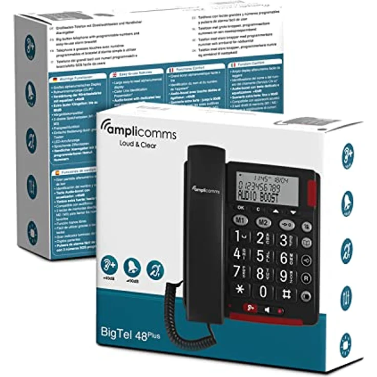 Amplicomms BigTel 48 Plus UN Analog Telefon dark grey, 00501 – Bild 3