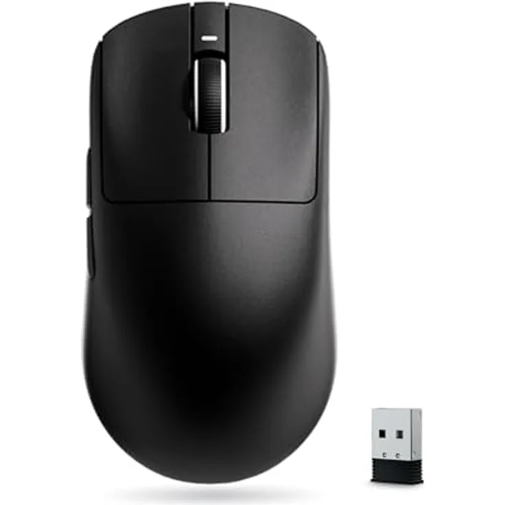 ATK VXE R1 Pro Max Kabellose Gaming-Maus mit PAW3395-Sensor, 500 mAh Akku und leichtem Gehäuse - Schwarz