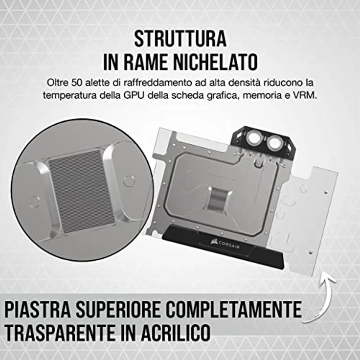 Corsair Hydro X Series XG5 RGB 3090 Ti Founders Edition GPU-Wasserkühler – Für NVIDIA GeForce RTX 3090 Ti FE (Vernickelte Kupferkühlplatte, Oberseite mit Sichtfenster) Schwarz – Bild 3