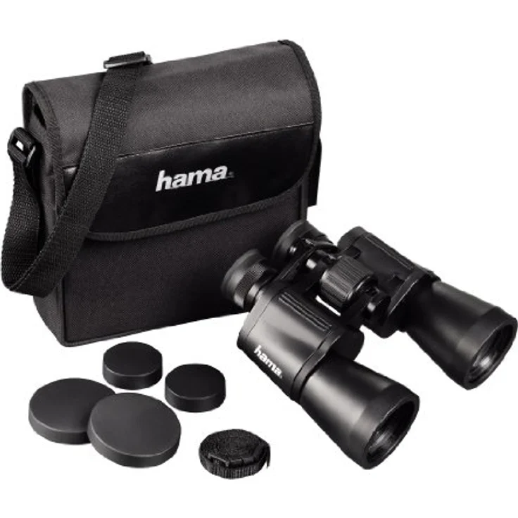 Hama Kompaktes Fernglas 10x50 für scharfe Weitsicht, 10-fach Vergrößerung, Objektivdurchmesser 50 mm, Porrobauform, Optec, Schwarz – Bild 2