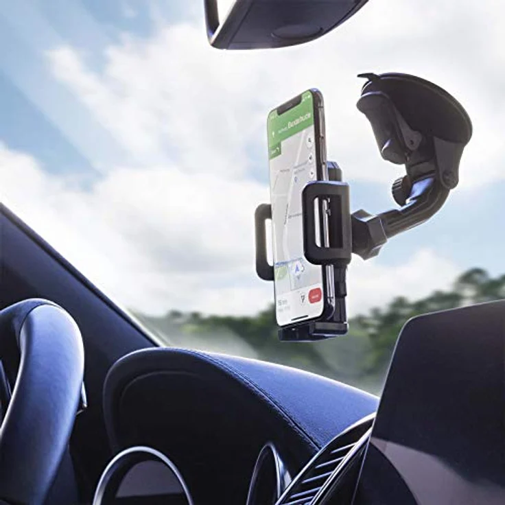 Mobilefox KFZ SET 360° Universal Handy Halterung Auto Halter für die Windschutzscheibe mit Ladekabel – Bild 3