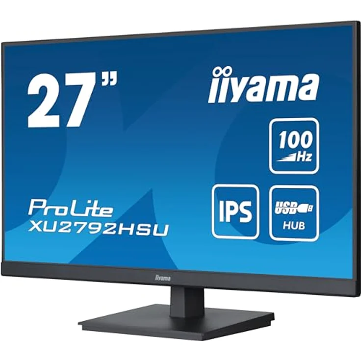 iiyama Prolite XU2792HSU-B6 68,6cm 27" IPS LED-Monitor Full-HD 100Hz HDMI DP USB3.2 FreeSync schwarz, Edge-to-Edge-Design, IPS-Panel-Technologie, 100Hz Bildwiederholfrequenz – Bild 3
