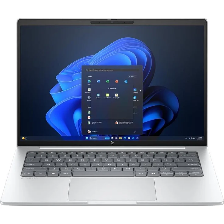 HP EliteBook 8 G1i 13 Zoll Notebook AI PC, Intel Core Ultra 7 255U, 34.36 GB RAM, 1000 GB SSD, Silber – Bild 1