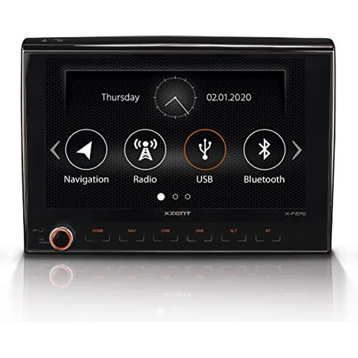 Xzent X-F270: Infotainer, 2 Din Mediencenter für FIAT Ducato, Multimedia mit 20,3 cm / 8“ Touchscreen, Autoradio mit DAB+, Bluetooth, zum Reisemobil / Camper Festeinbau Navi erweiterbar