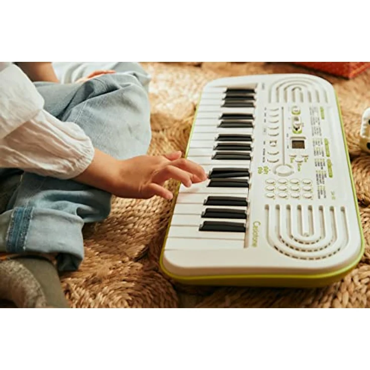 CASIO SA-50 Mini-Keyboard, Midi-Controller mit Hall-Effekt, weiß/limettengrün – Bild 13