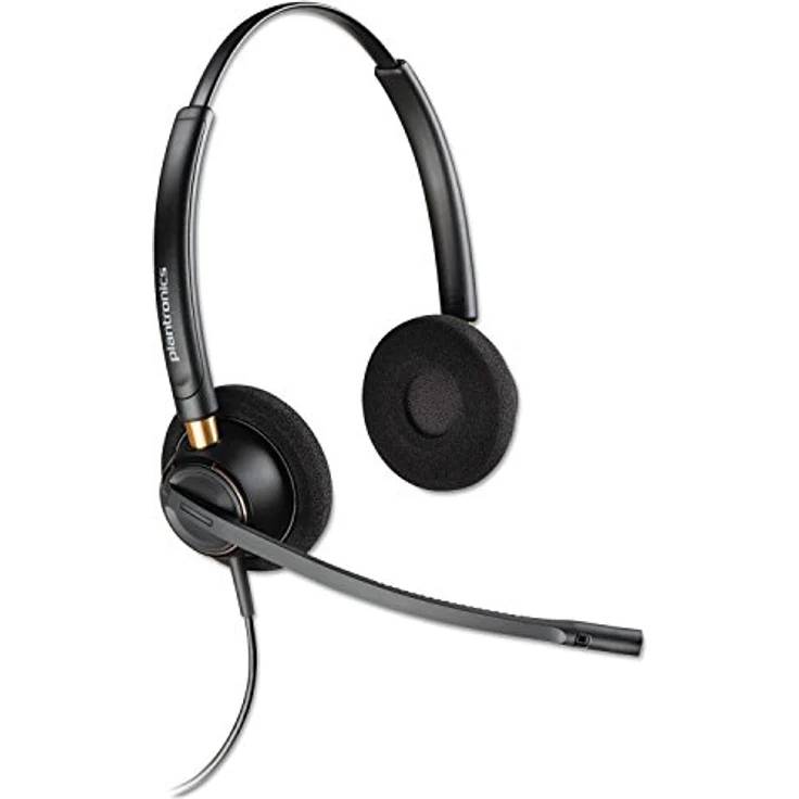 Poly Plantronics HW520 Binaural QD Kopfhörer Schwarz, Contextual Intelligence-Fähig für hochwertige Kundenkontakte – Bild 1