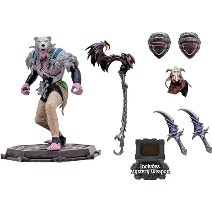 McFarlane World of Warcraft Actionfigur Night Elf: Druid/Rogue 15 cm, beweglich und detailreich, inklusive Base, in bedruckter Fensterbox geliefert – Bild 4