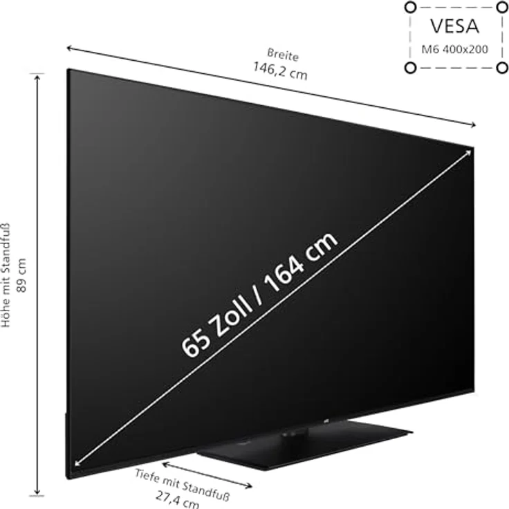 JVC 65 Zoll QLED Fernseher/Tivo Smart TV (4K UHD, HDR Dolby Vision, Dolby Atmos, Triple Tuner, 6 Monate HD+ inkl.) LT-65VUQ3455 – Bild 3