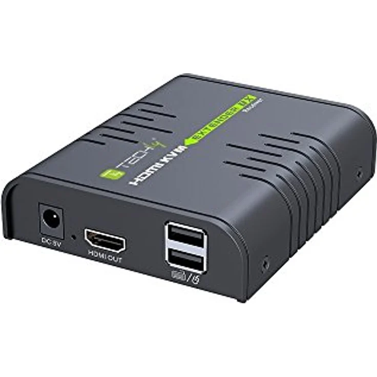 Techly HDMI KVM Extender über Netzwerkkabel, KVM Switch bis 120 Meter, 1080p bei 60Hz, Schwarz – Bild 4