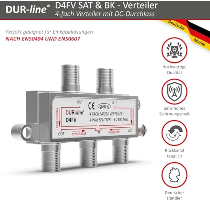 DUR-line 4-fach Verteiler Unicable tauglich - Preisvergleich – Bild 6