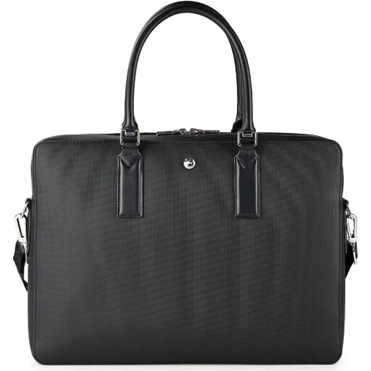 Lacoste Langon Aktentasche, 41 cm mit Laptopfach, schwarz, 100% Polyurethan
