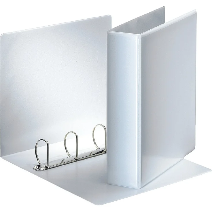 ESSELTE Präsentationsordner, Ringbuch mit 4-Ring-Comi-D-Mechanik, A4, weiss – Bild 1