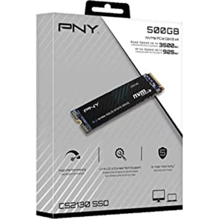 PNY CS2130 - Solid-State-Disk - 500 GB - intern - M.2 2280 - PCI Express 3.0 x4 (NVMe) - 256-Bit-AES (M280CS2130-500-RB) – Bild 5