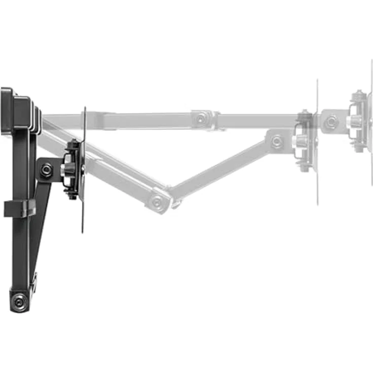 Deltaco Wandhalterung ARM-1204 für TV/Monitore (27", 20 kg), Schwarz, verstellbarer Schwenkarm und kippbare VESA-Halterung – Bild 4