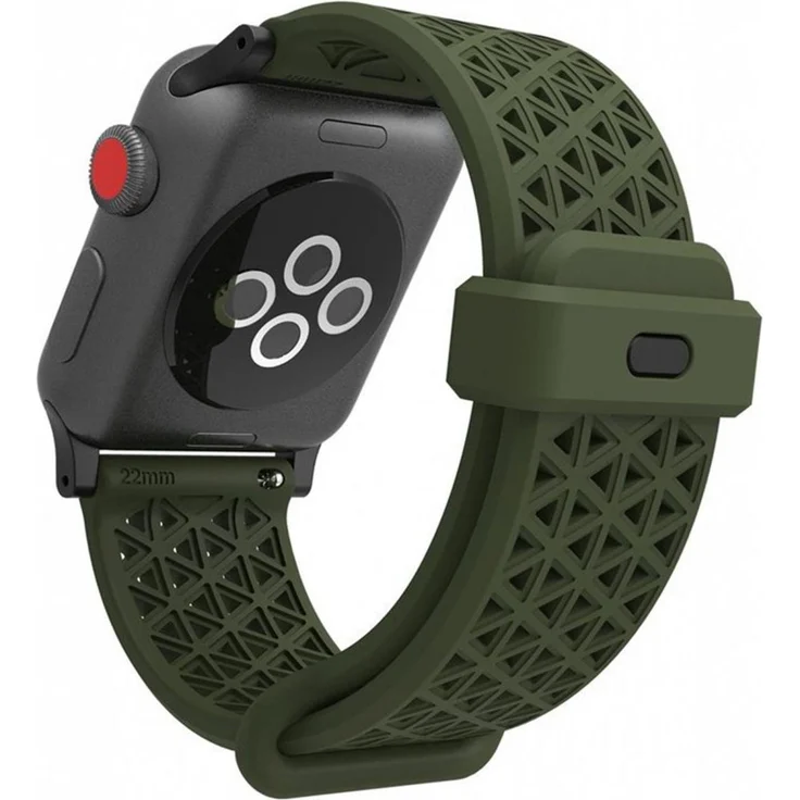 Catalyst Sport Band für Apple Watch, Silikon Uhrenarmband mit Atmungsaktivem Design, Grün, 38/40mm
