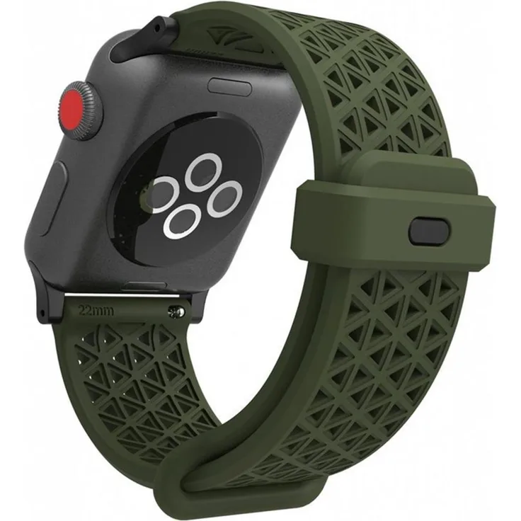 Catalyst Sport Band für Apple Watch, Silikon Uhrenarmband mit Atmungsaktivem Design, Grün, 38/40mm